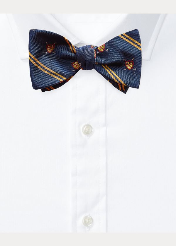 Men's Polo Ralph Lauren Striped Silk Club Bow Ties | 156384TAP